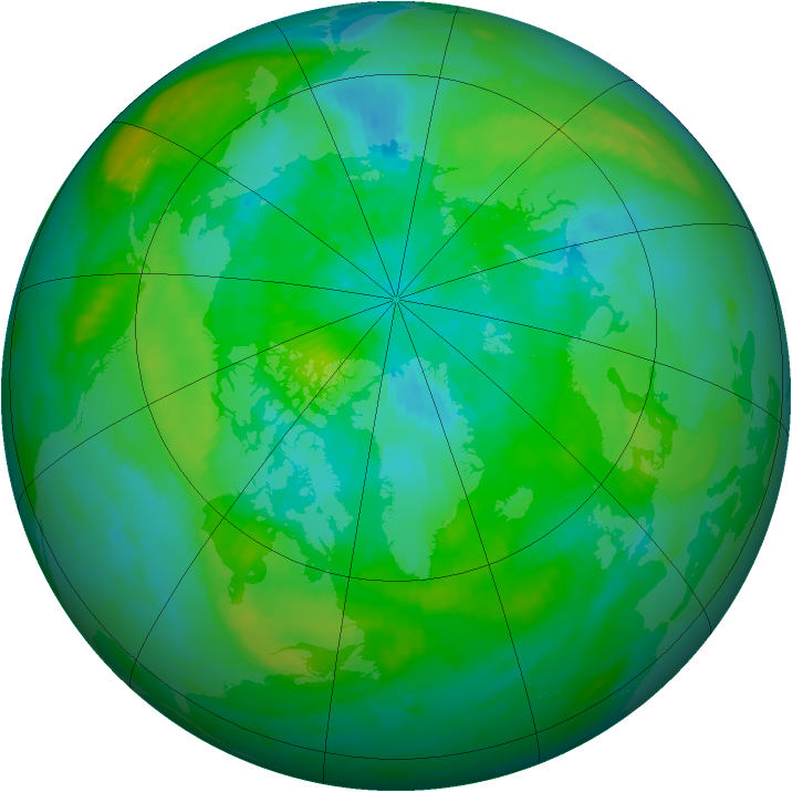 Arctic ozone map for 11 September 1980